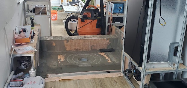 Shower system construction photo